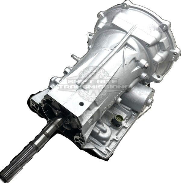 Silver car transmission on white background