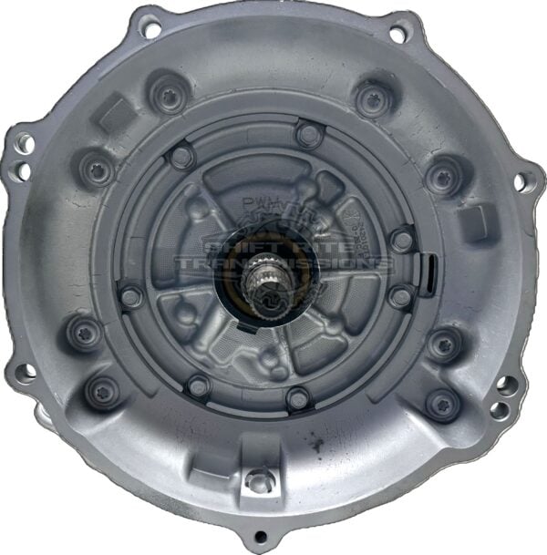 Close-up of a metal car transmission part.